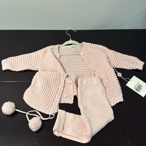 Nipperland 6-9 sweater, hat and leggings for newborn. NWT